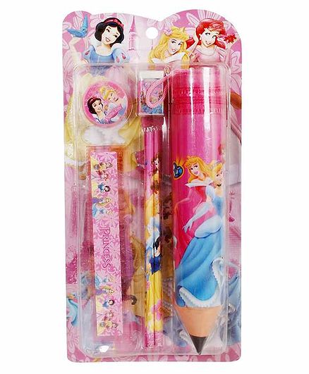Funcart Princess Stationary Set Pink Pack of 1 - 6 Pieces