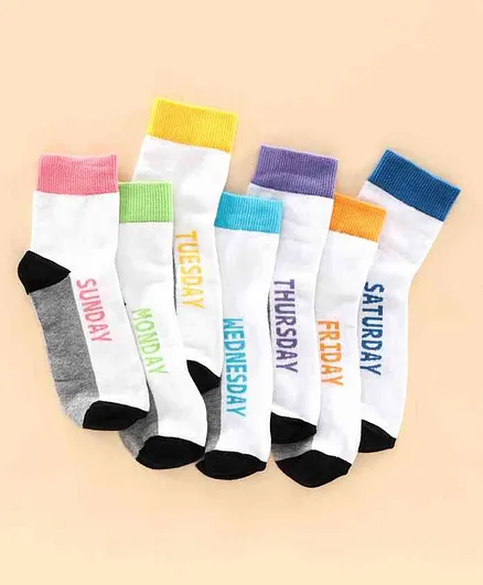 Pine Kids Anti Microbial Socks Set of 7 Pairs - Multicolor
