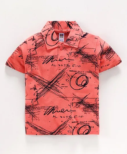 Nottie Planet Half Sleeves Printed Tee - Pink