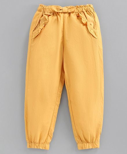 Babyoye Full Length Solid Pant - Yellow