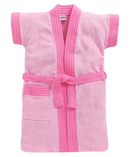 BUMZEE Solid Colour Half Sleeves Bathrobe - Pink