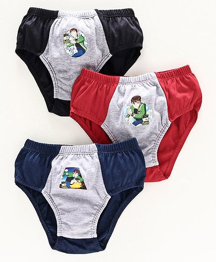 Red Rose Briefs Ben 10 Print Pack of 3 - Multicolour