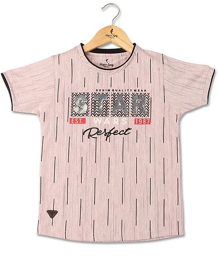 Hop n Jump Star Wars Printed Half Sleeves Tee - Beige