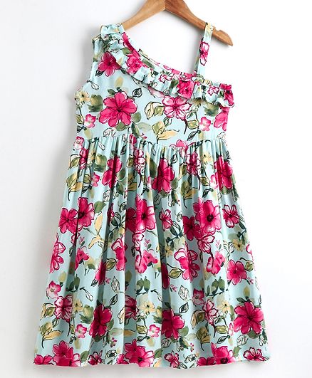Little LABS Sleeveless Floral Print Dress - Multi Colour