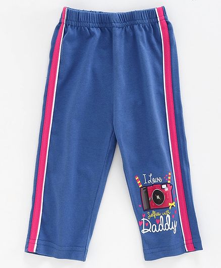 Bodycare Full Length Track Pant Camera Print - Purple