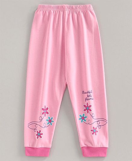 Bodycare First Full Length Lounge Pant Floral Print - Pink