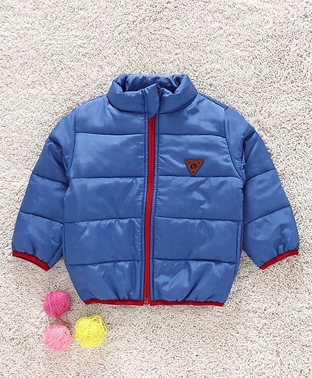 Babyhug Full Sleeves Padded Jacket - Blue