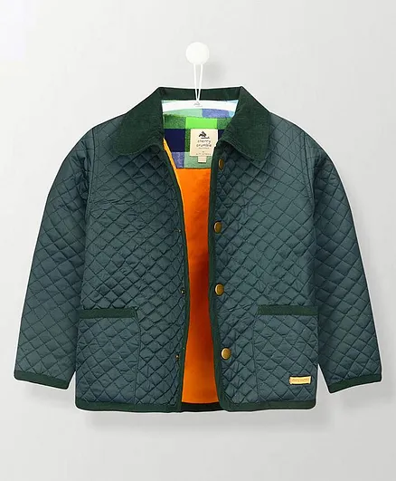 Cherry Crumble By Nitt Hyman Full Sleeves Solid Collar Jacket - Dark