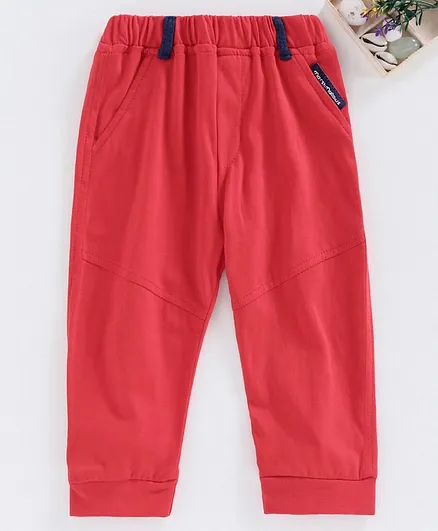 marshmallows Solid Colour Full Length Lounge Pant - Red