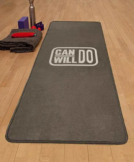 Saral Home Hand Woven Washable Yoga Mat - Grey