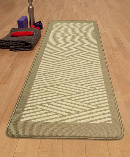Saral Home Hand Woven Washable Yoga Mat - Cream Green