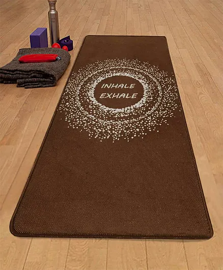 Saral Home Hand Woven Washable Yoga Mat - Brown