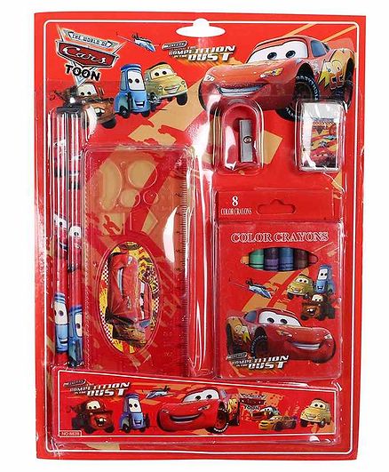 Funcart Stationery Set Red Pack of 1 - 13 Pieces
