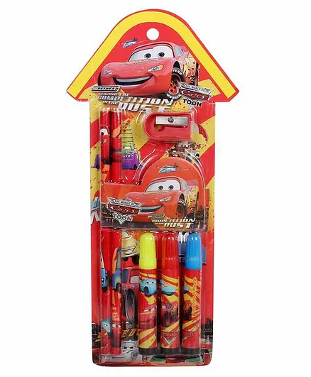 Funcart Stationery Set Red Pack of 1 - 6 Pieces