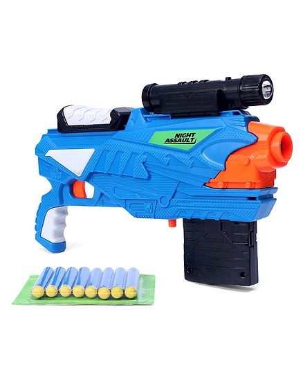 Buzz Bee Air Warrior Night Assault Super Blaster with Darts - Blue Orange
