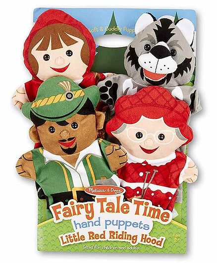 Melissa & Doug Little Red Riding Hood Hand Puppets Pack of 4 - Multicolor