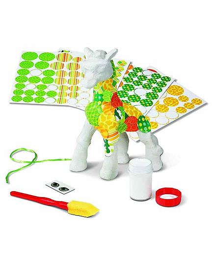Melissa & Doug Decoupage Made Easy Giraffe Paper Mache Craft Kit with Stickers - Multicolor