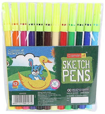 Camlin Sketch Pens - 12 Shades