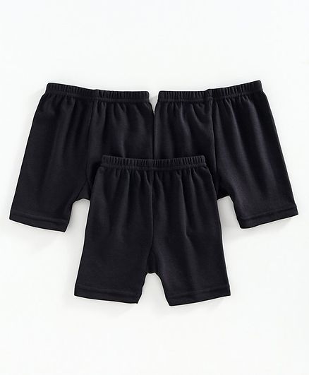 Red Rose Cycling Solid Shorts - Black