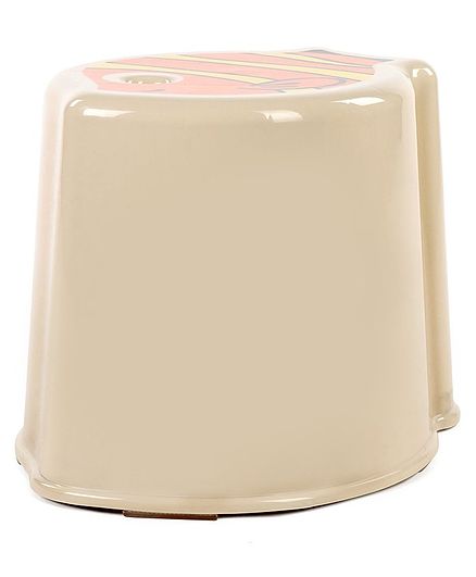 Fish Printed Bath Stool - Beige