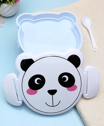 Luch Box with Spoon Animal Design - Blue
