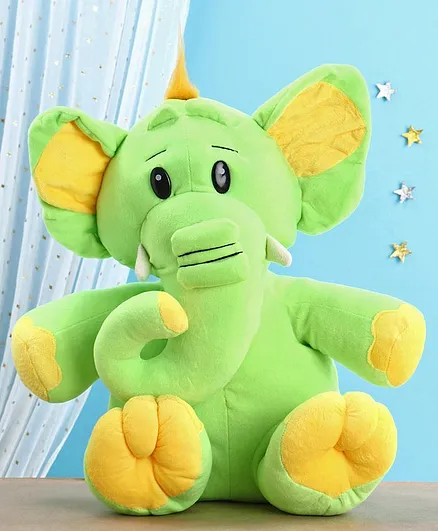 Chun Mun Elephant Soft Toy Green - Height 37 cm