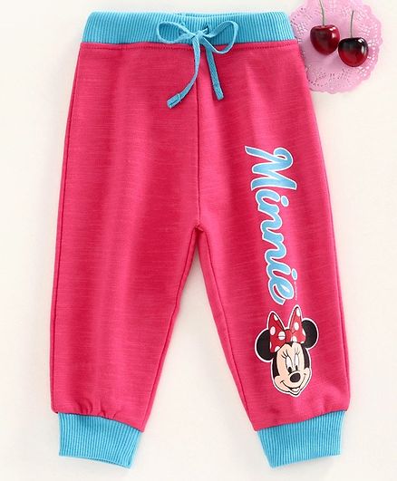 Bodycare First Full Length Fleece Lounge Pant Minnie Mouse Print - Pink