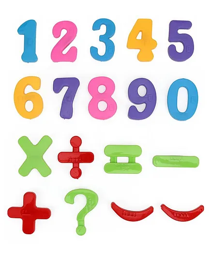 Magnetic Number & Symbols Multicolor - 18 Pieces