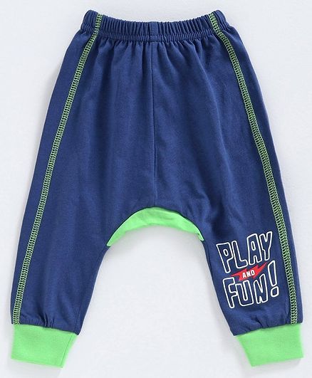 Bodycare Full Length Diaper Leggings Text Print - Blue