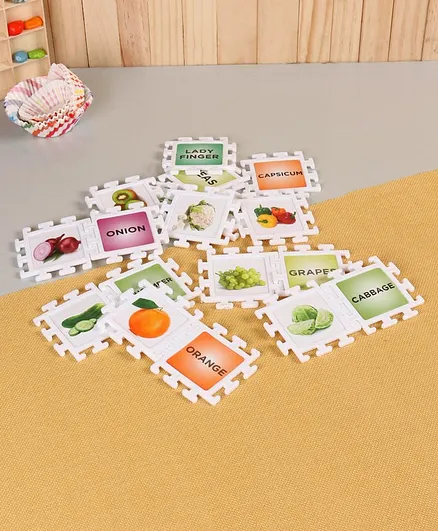 Ramson Learn n Fun Fruits & Vegetables Jigsaw Puzzle - 18 Piece Set