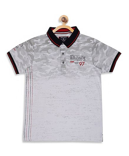 Monte Carlo Half Sleeves 97 Print Tee - White