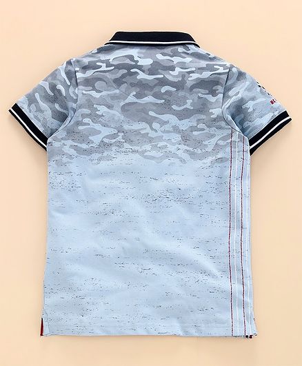 Monte Carlo Half Sleeves 97 Print Tee - Blue