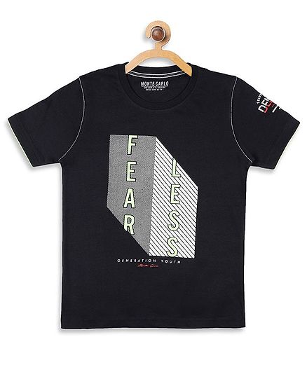 Monte Carlo Half Sleeves Printed Tee - Navy