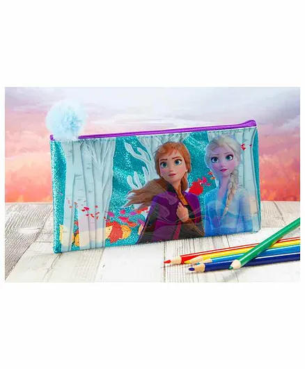 Disney Frozen 2 Confetti Pencil Case - Blue