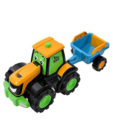 JCB Free Wheel Tractor Toy Vehicle - Orange Green
