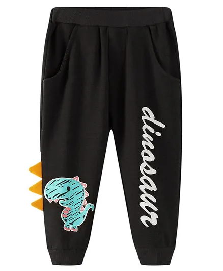 Kookie Kids Full Length Lounge Pant Dino Print - Black