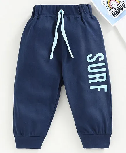 Babyhug Full Length Lounge Pant Surf Print - Blue