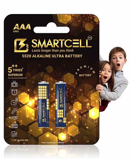 Smartcell 1.5V AAA Non Rechargeable Alkaline Battery - Pack of 2