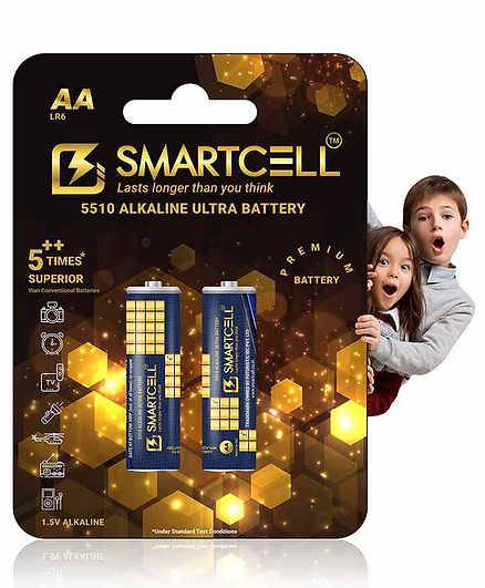 Smartcell 1.5V AA Non Rechargeable Alkaline Battery - Pack of 2