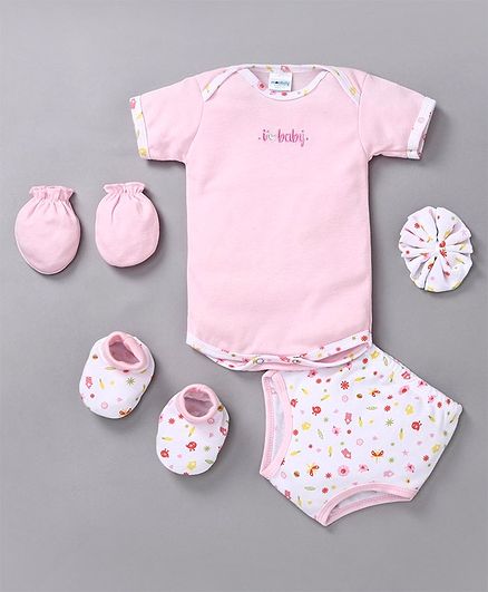 Montaly Infant Clothing Gift Set Pack of 8 - Pink White