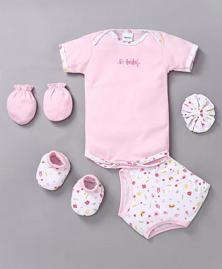 Montaly Infant Clothing Gift Set Pack of 8 - Pink White