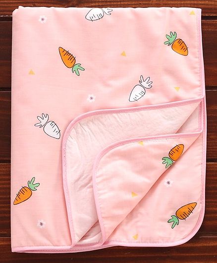 Diaper Changing Mat Carrort Print - Pink