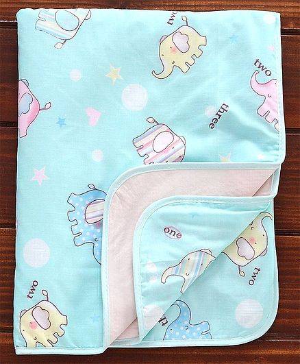 Diaper Changing Mat Elephant Print - Blue