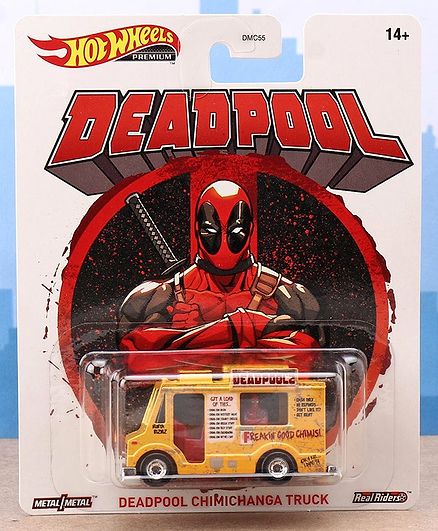 Hot Wheels Die Cast Free Wheel Deadpool Chamichnga Toy Truck - Yellow