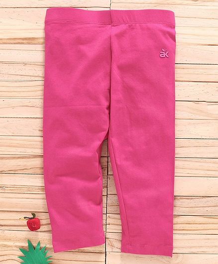 Adams Kids Solid Colour Full Length Leggings - Pink