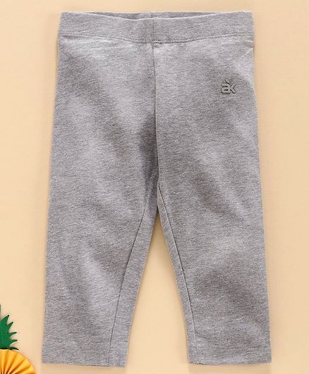 Adams Kids Solid Colour Full Length Leggings - Grey