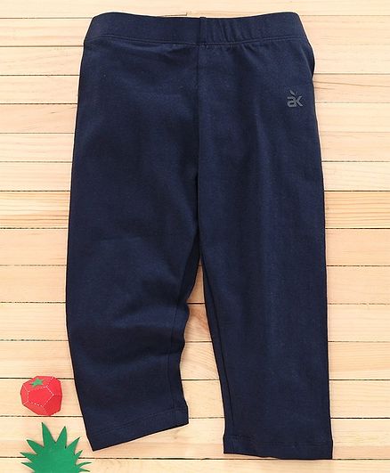 Adams Kids Solid Full Length Leggings - Navy