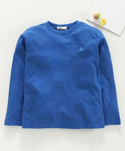 Adams Kids Solid Colour Full Sleeves Tee - Dark Blue