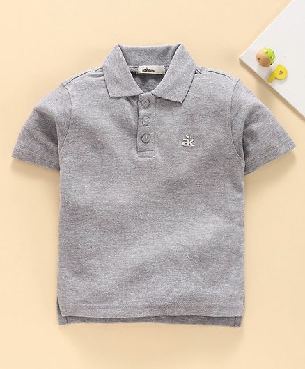 Adams Kids Short Sleeves Polo Tee - Grey