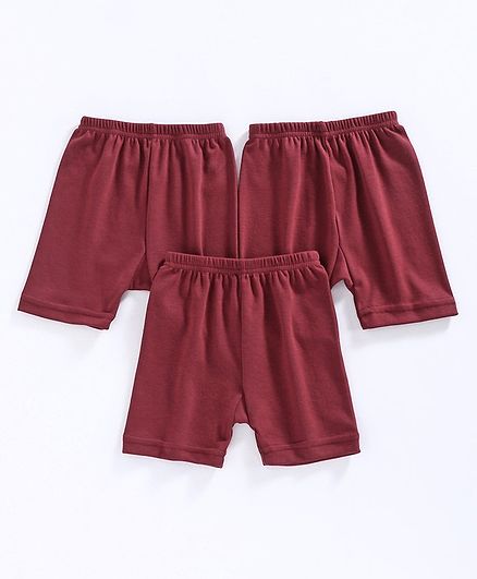 Red Rose Cotton Bloomer Pack of 3 - Maroon